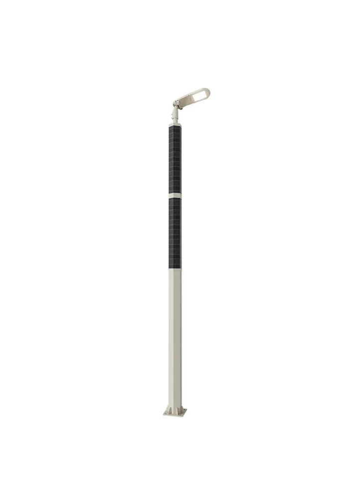 מנורת עמוד סולרי משושה