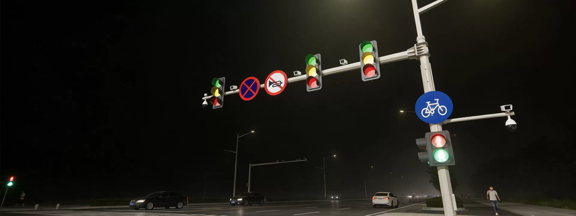 כיצד לשמור על עמודי אור ברחוב עם אורות אות?