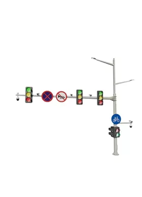מוט אור רחוב עם אות אור